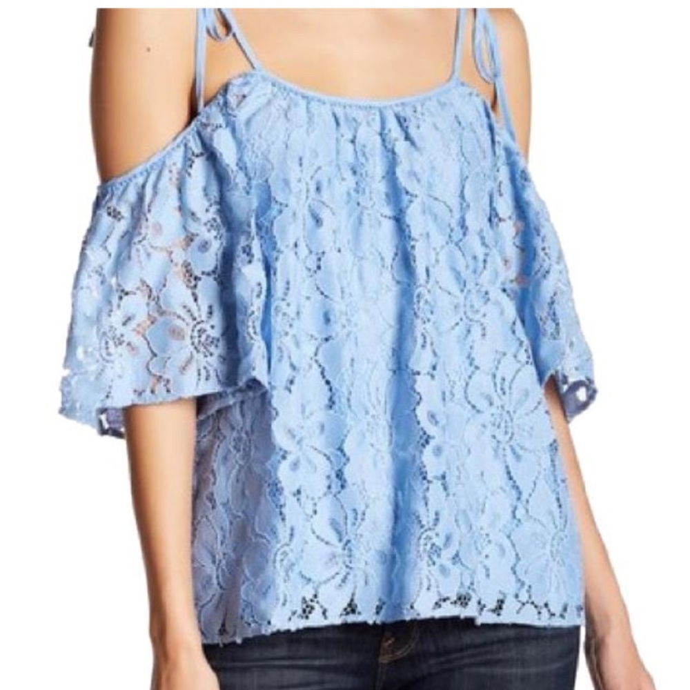 Parker Sky Blue Teddy Top - Size M